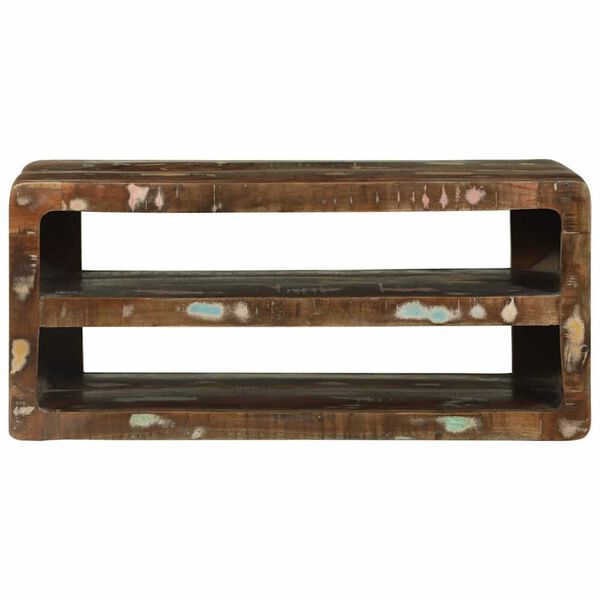 vidaXL TV-kast Multikleur 80 x 32 x 36 cm Massief gerecycled hout