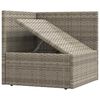 vidaXL 4-delige Loungeset met kussens poly rattan grijs