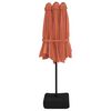 vidaXL Parasol dubbel dak 449x265 cm terracottakleurig