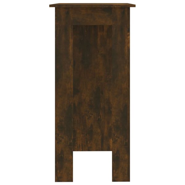 vidaXL Bartafel met schap 102x50x103,5 cm bewerkt hout gerookt eiken