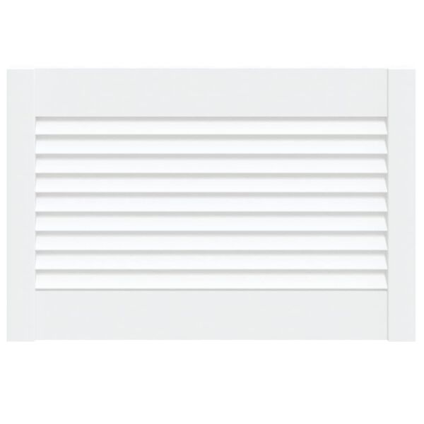 vidaXL Kastdeur met lamellen 39,5x59,4 cm massief grenenhout wit