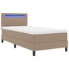 vidaXL Boxspringbed met matras Cappuccino 90 x 200 cm Kunstleer