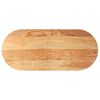 vidaXL Tafelblad 140x60x2 cm ovaal massief eikenhout lichtbruin