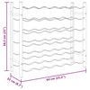 vidaXL Wijnrek voor 36 flessen metaal wit