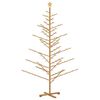 vidaXL Houten kerstboom met standaard Bruin 210 cm Massief grenenhout