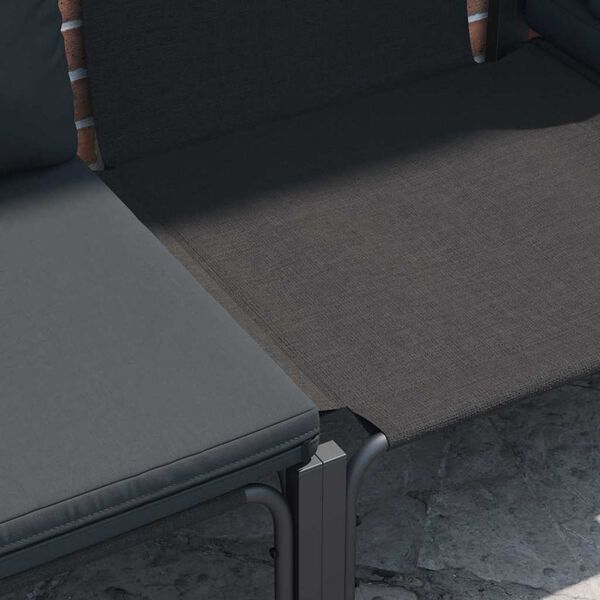 vidaXL Tuin Sofa Set Antraciet Staal