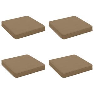 vidaXL 4-Piece Zitkussens VUGHT 4 pcs 100% Polyester Taupe