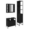 vidaXL Badkamermeubelset 3 st Zwart Eiken 33 x 33 x 185,5 cm