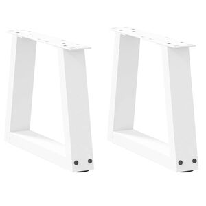 vidaXL Salontafelpoten 2 st V-vormig 30x(30-31,3) cm staal wit