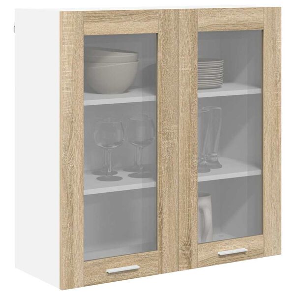 vidaXL Hangkast met opslag Sonoma Eiken 80 x 31 x 80 cm Bewerkt hout