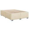 vidaXL Boxspring met matras stof cr&egrave;mekleurig 140x190 cm