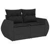vidaXL Tuin Sofa Set met kussen met opslag 8 pcs Zwart poly rattan