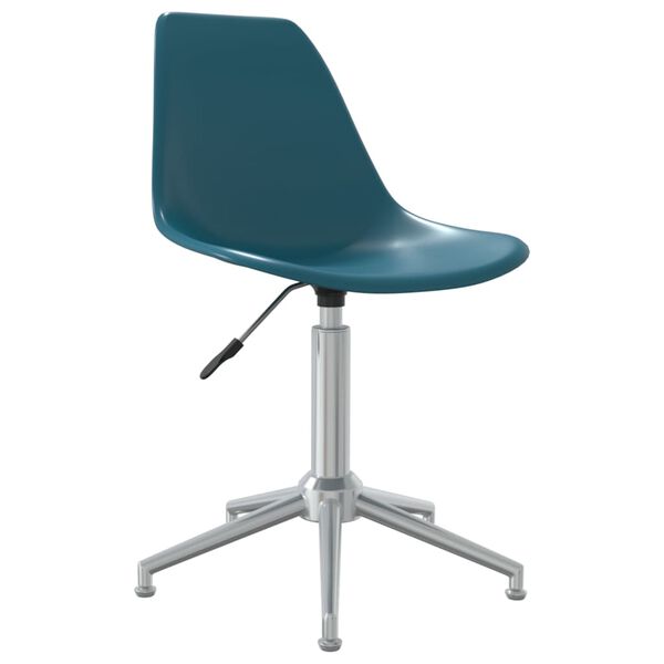 vidaXL Eetkamerstoelen draaibaar 4 st PP turquoise