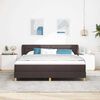 vidaXL Boxspringbed met matras Donkerbruin 180 x 200 cm Stof
