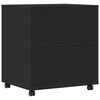 vidaXL Printerkastje met wielen 60x50x67 cm zwart