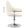 vidaXL Eetkamerstoelen draaibaar 2 st fluweel crèmekleurig