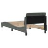 vidaXL Bedframe "Dover" 90x200 cm stof donkergrijs