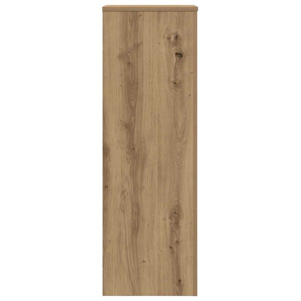 vidaXL Plantenstandaard 33x33x100 cm bewerkt hout artisanaal eiken