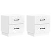 vidaXL Nachtkastje met lade 2 pcs Hoogglans Wit 43 x 34,5 x 44,5 cm