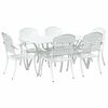 vidaXL Tuin eettafelset 7 pcs Wit Aluminium