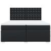 vidaXL Boxspring met matras kunstleer zwart 200x200 cm