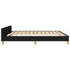 vidaXL Bedframe met hoofdeinde stof zwart 180x200 cm