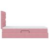 vidaXL Opbergbed met LED met matras met LED Roze 90 x 200 cm Fluweel