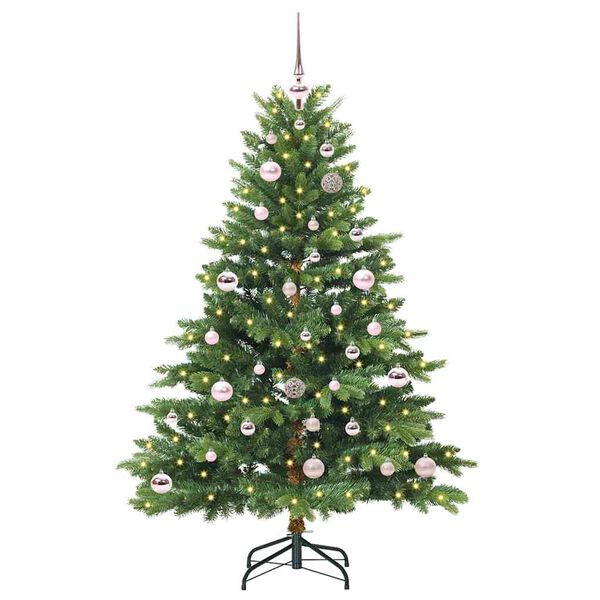 vidaXL Kunstkerstboom met 150 LED met standaard Groen 150 cm PE en PVC