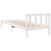vidaXL Bedframe extra lang zonder matras grenenhout wit 90x210 cm