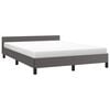 vidaXL Bedframe met hoofdeinde zonder matras 140x200 cm grijs