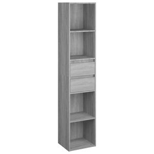vidaXL Boekenkast 36x30x171 cm bewerkt hout grijs sonoma eikenkleurig