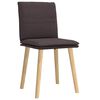vidaXL Eetkamerstoelen 2 st stof donkerbruin