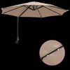vidaXL Tuinparasol Taupe 248 x 248 x 148 cm Polyester en staal