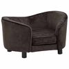 vidaXL Hondenbank 69x49x40 cm pluche bruin