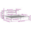 vidaXL Bed met boekenkast zonder matras grenenhout wasbruin 180x200 cm