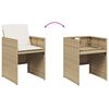 vidaXL 9-delige Tuinset met kussens poly rattan beige