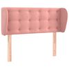 vidaXL Hoofdbord met randen 83x23x78/88 cm fluweel roze