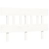 vidaXL Bedframe zonder matras massief grenenhout wit 140x190 cm