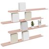 vidaXL Drijvende plank 4 pcs Roze 100 x 9 x 2,5 cm Staal