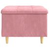 vidaXL Knopkruk met kussen Roze 60 x 60 x 45 cm Fluweel