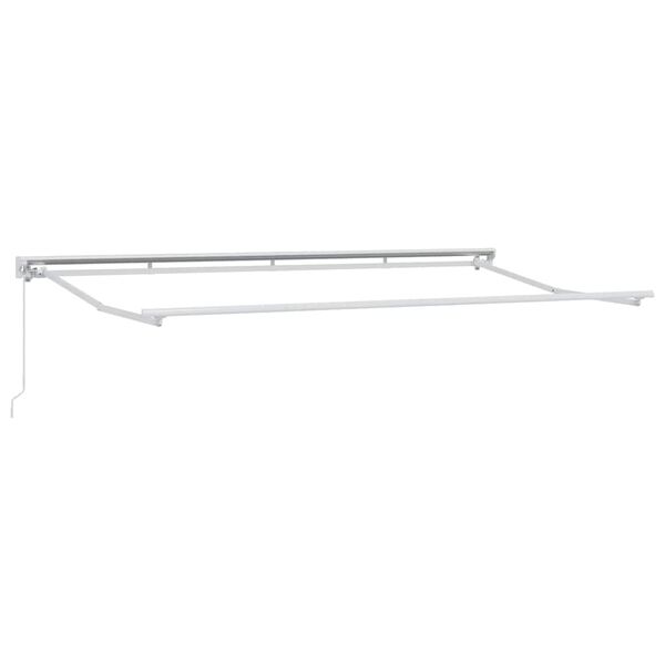 vidaXL Zijde Frame Wit 4 x 2 m Gepoedercoat staal en aluminium