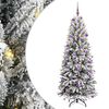vidaXL Kunstkerstboom Wit 180 cm PVC en Plastic en Staal en PE