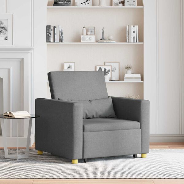 vidaXL Uittrekbaar slaapbank eenpersoons Donkergrijs 90 x 165 x 87 cm