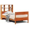 vidaXL Bed met boekenkast zonder matras grenenhout wasbruin 100x200 cm