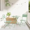 vidaXL Bistroset 3 pcs Groen Staal