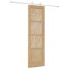 vidaXL Schuifdeur Natuurlijk en Wit 61 x 198,5 cm Massief grenenhout
