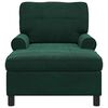 vidaXL Chaise Lounge met kussen Donkergroen 91 x 157 x 91 cm Fluweel
