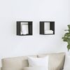 vidaXL Wandschappen kubus 2 st 26x15x26 cm hoogglans zwart