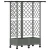 vidaXL Verhoogd Bed met Trellis en Dak Lichtgrijs 124 x 40 x 127 cm PP
