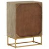 vidaXL Dressoir 55x30x76 cm massief mangohout en ijzer